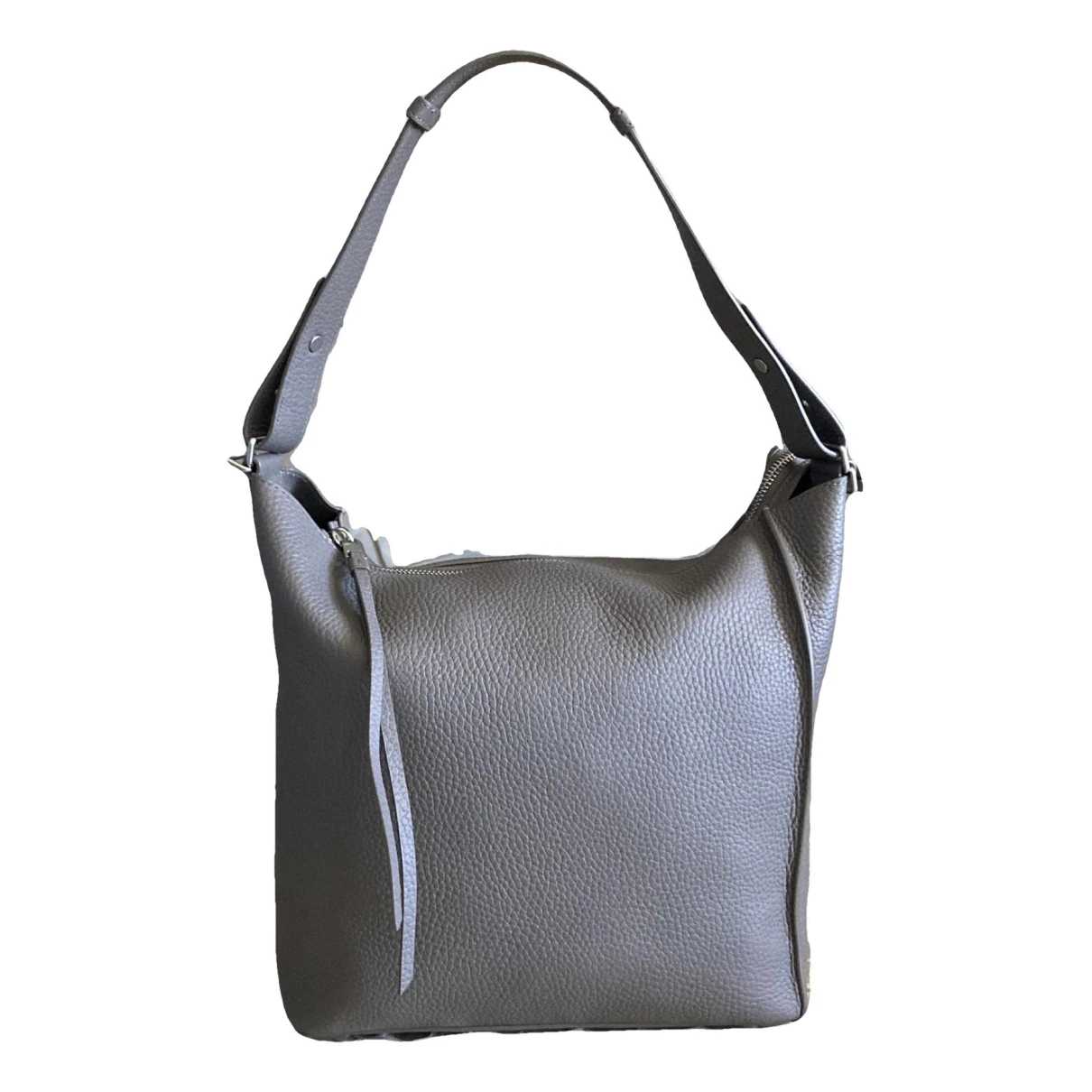Pre-owned Allsaints Leather Handbag In Grey