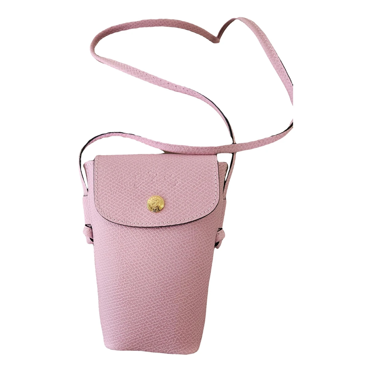 Pre-owned Longchamp Leather Clutch Bag In Pink