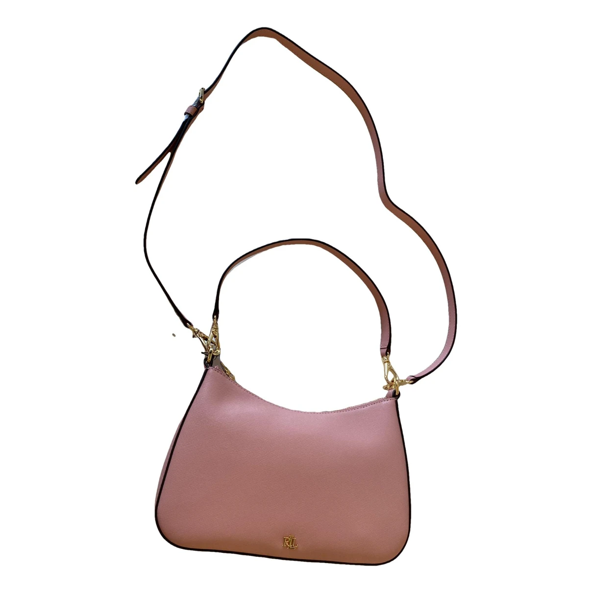 Pre-owned Lauren Ralph Lauren Leather Handbag In Pink