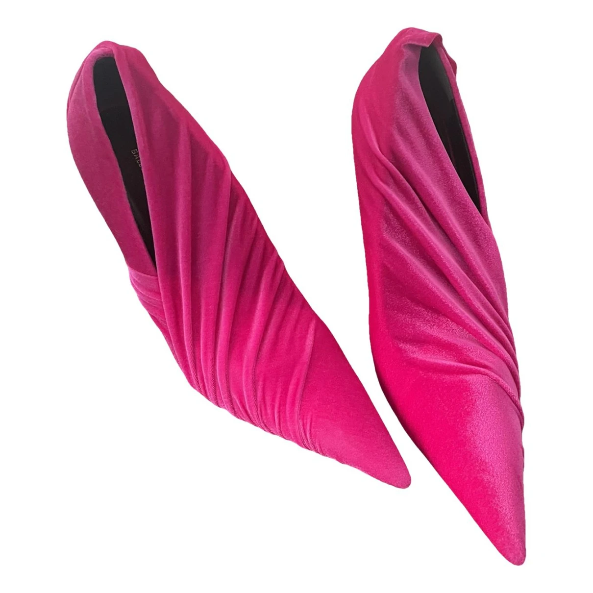 Pre-owned Balenciaga Velvet Heels In Pink
