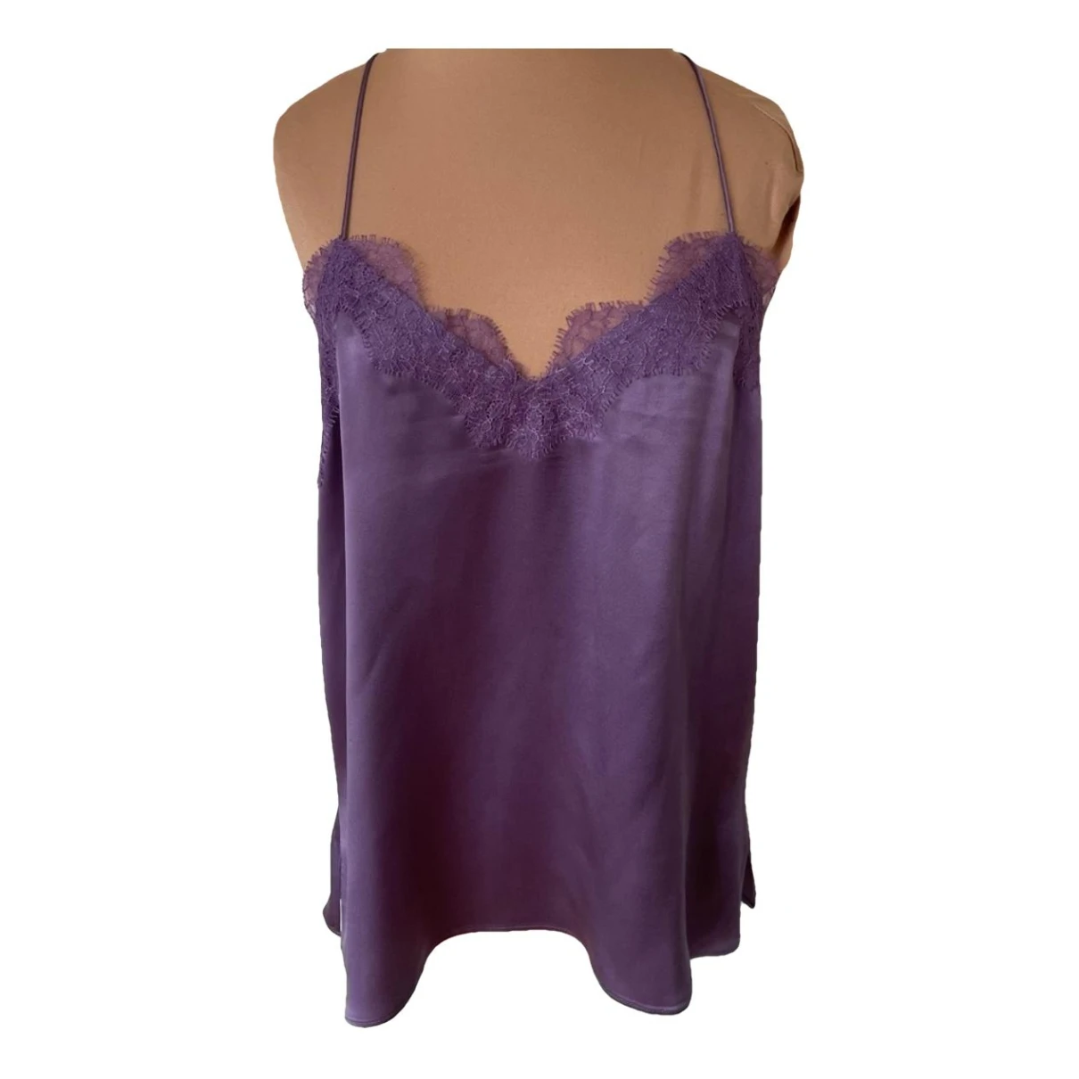 Pre-owned Cami Nyc Silk Camisole In Purple