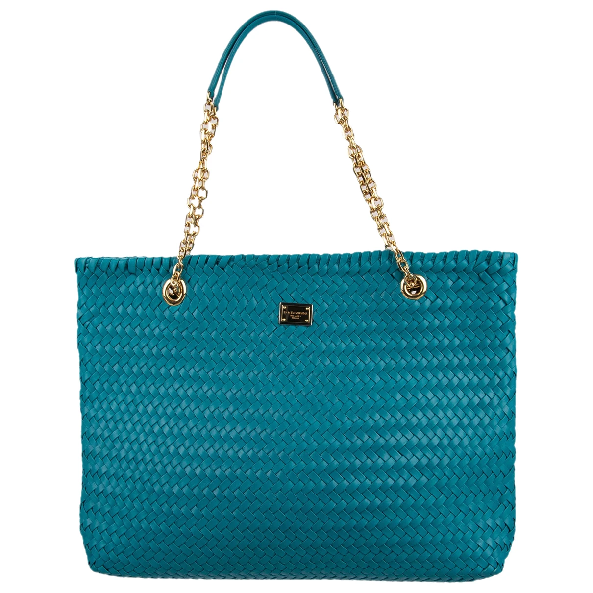 Pre-owned Dolce & Gabbana Leather Tote In Blue
