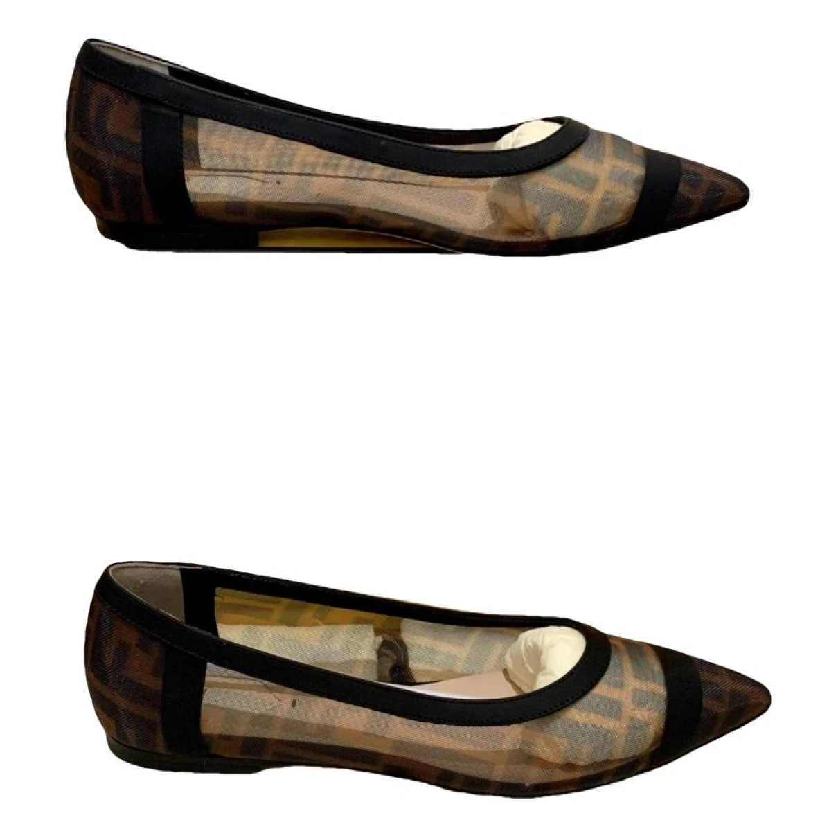 Pre-owned Fendi Cloth Ballet Flats In Other
