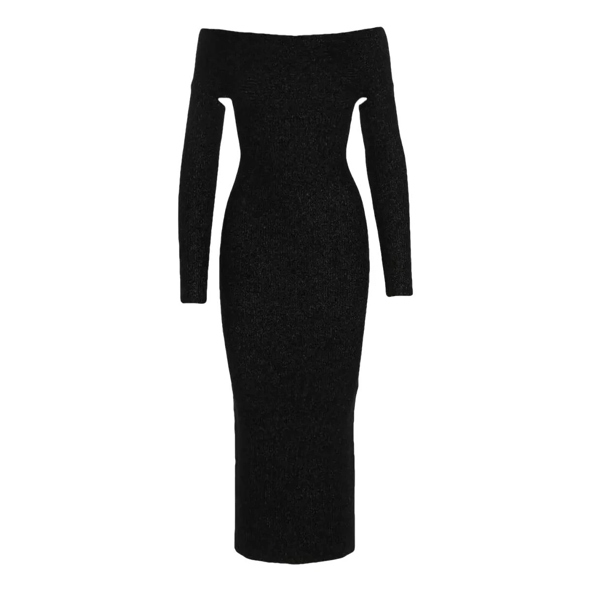 Pre-owned Khaite Wool Mid-length Dress In Black