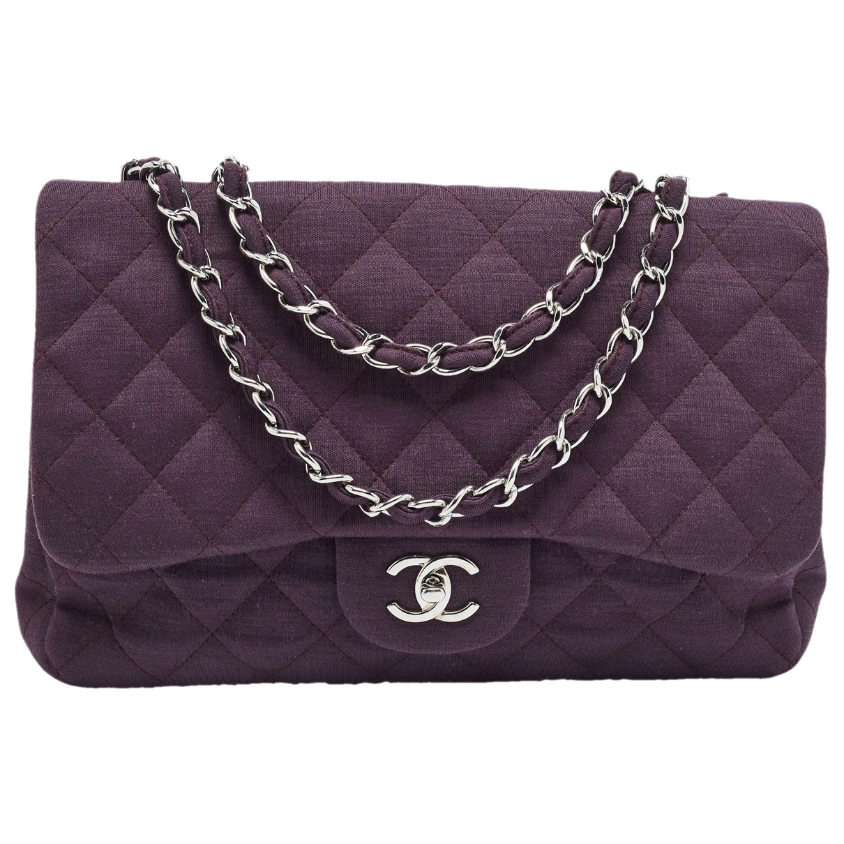 Pre-owned Chanel Cloth Handbag In Purple