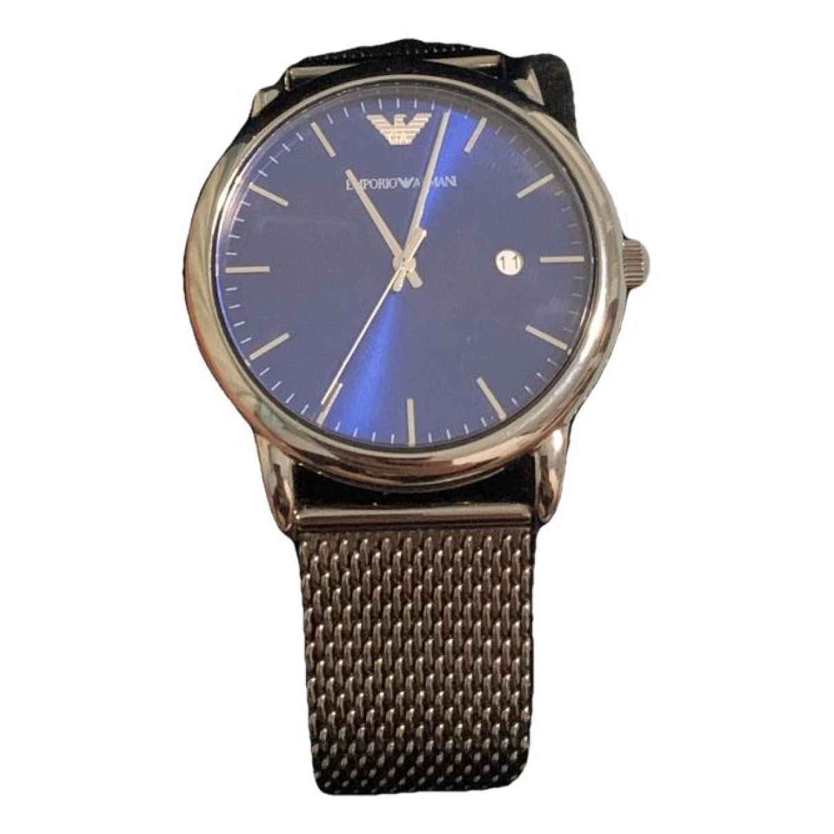 Pre-owned Emporio Armani Watch In Blue