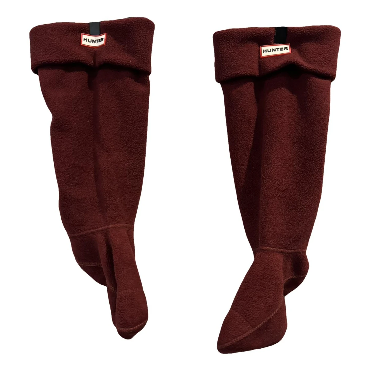 Pre-owned Hunter Cloth Boots In Burgundy
