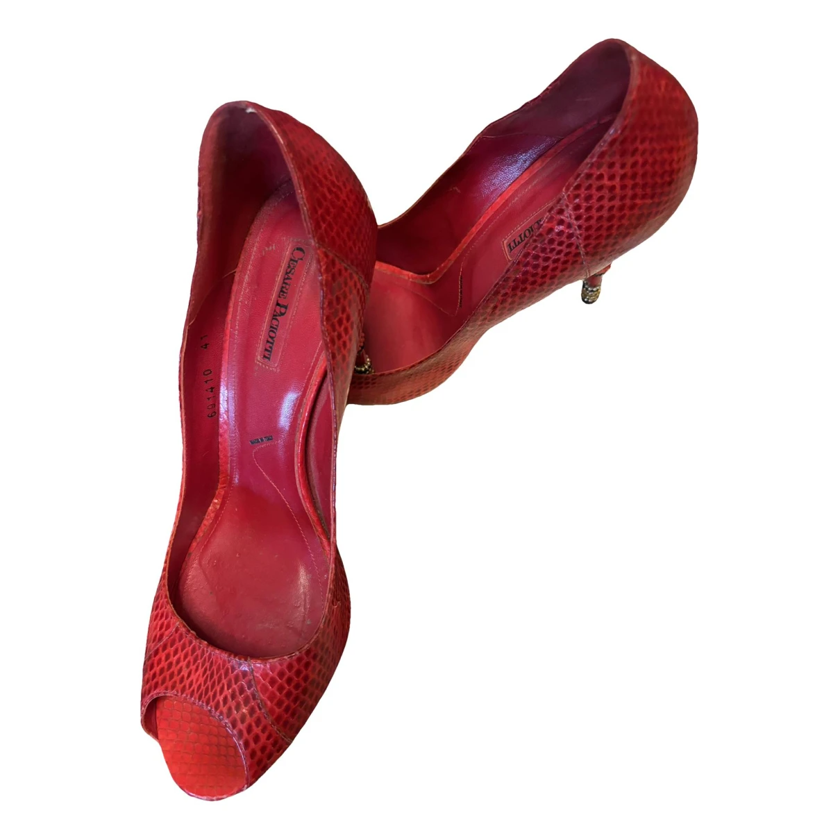 Pre-owned Cesare Paciotti Leather Heels In Red