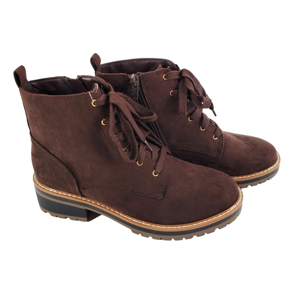 Pre-owned Kensie Cloth Boots In Brown