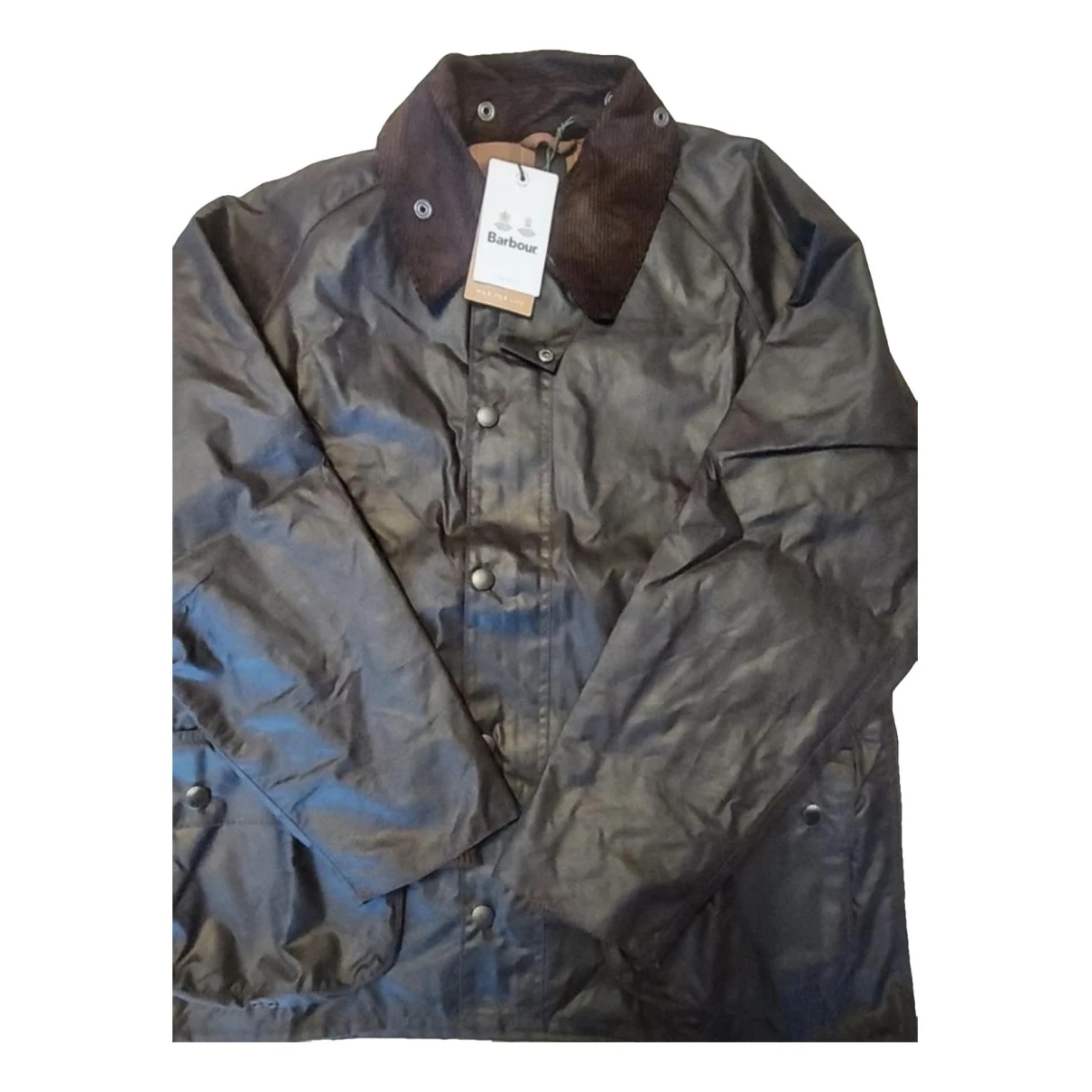Pre-owned Barbour Caban In Brown