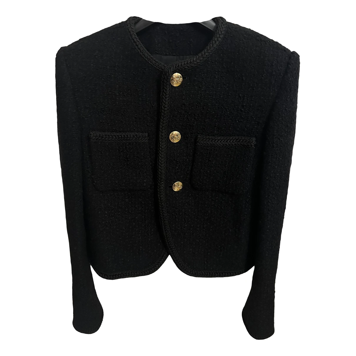 Pre-owned Celine Wool Short Vest In Black