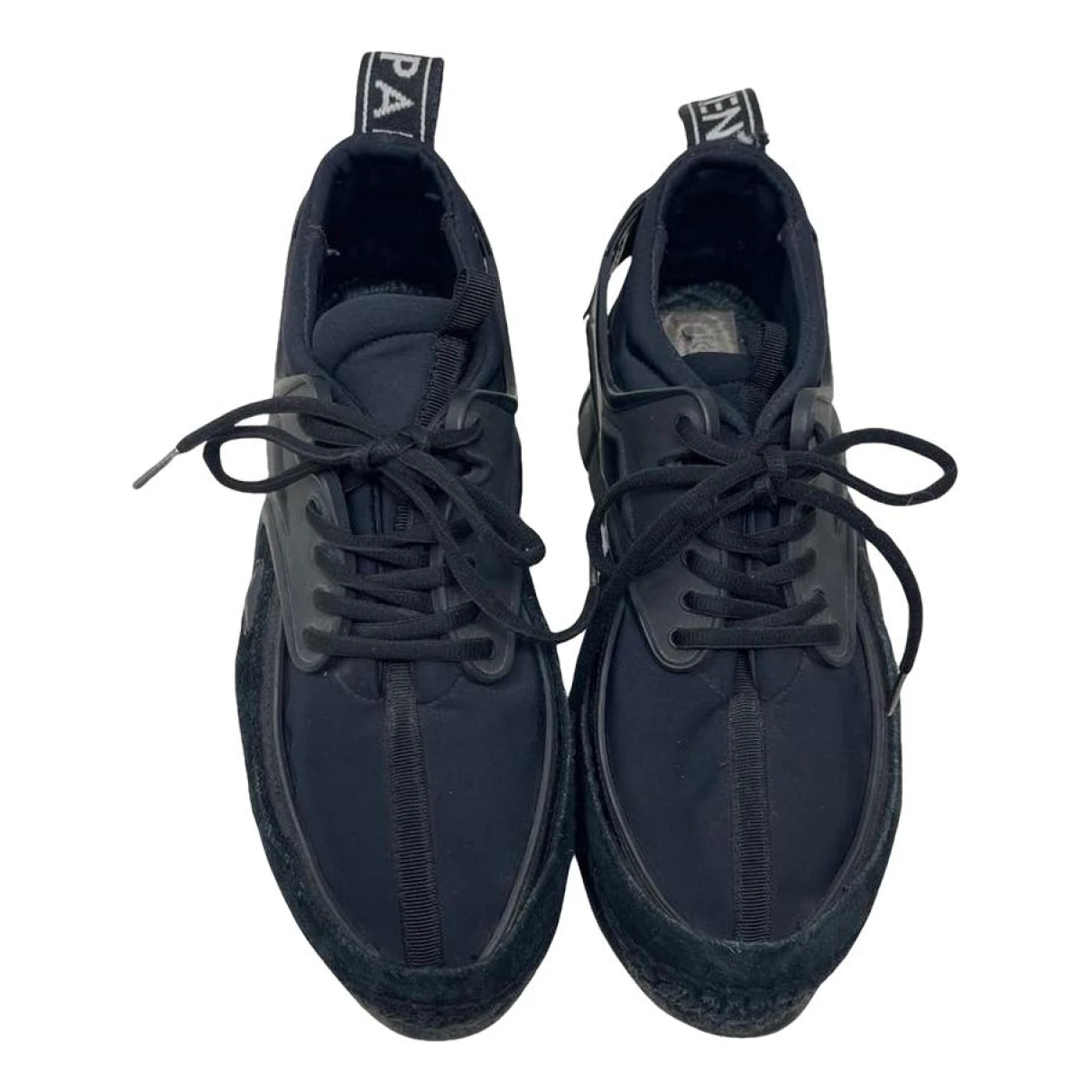 Pre-owned Kenzo Leather Trainers In Black