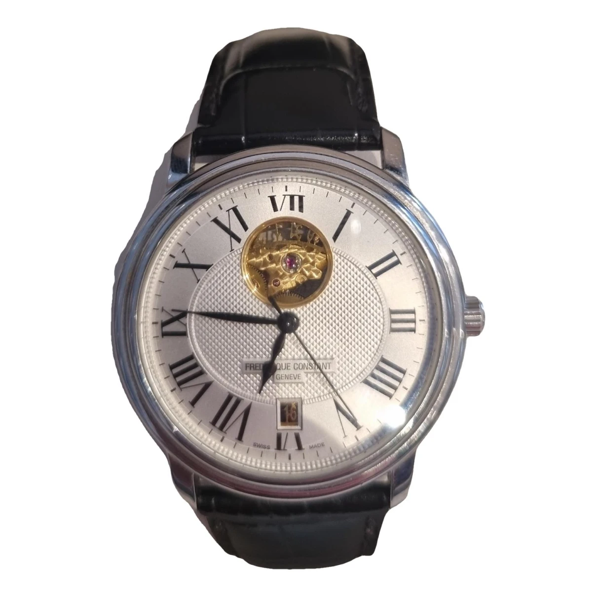 Pre-owned Frederique Constant Silver Watch In White