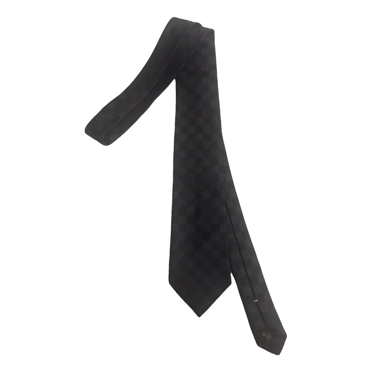 Pre-owned Louis Vuitton Silk Tie In Anthracite