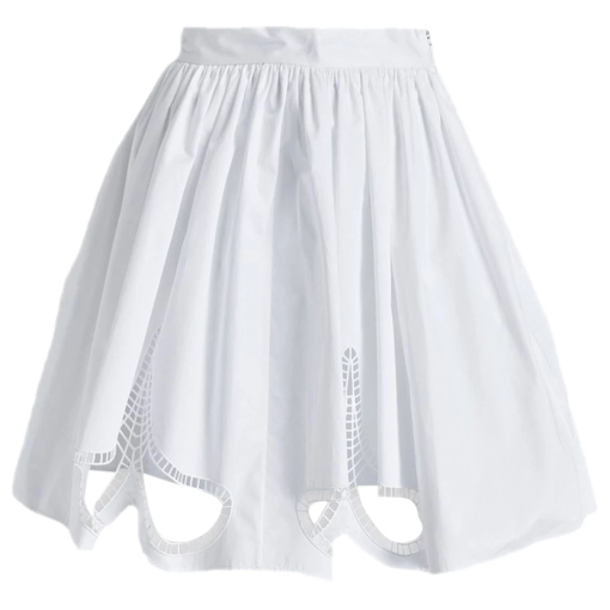 Pre-owned Christopher Kane Mini Skirt In White
