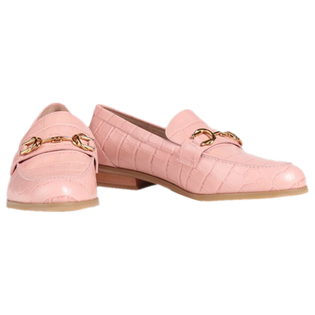 Pre-owned Stuart Weitzman Leather Flats In Pink