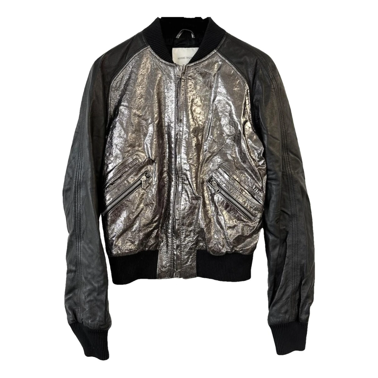 Pre-owned Pierre Balmain Leather Jacket In Metallic