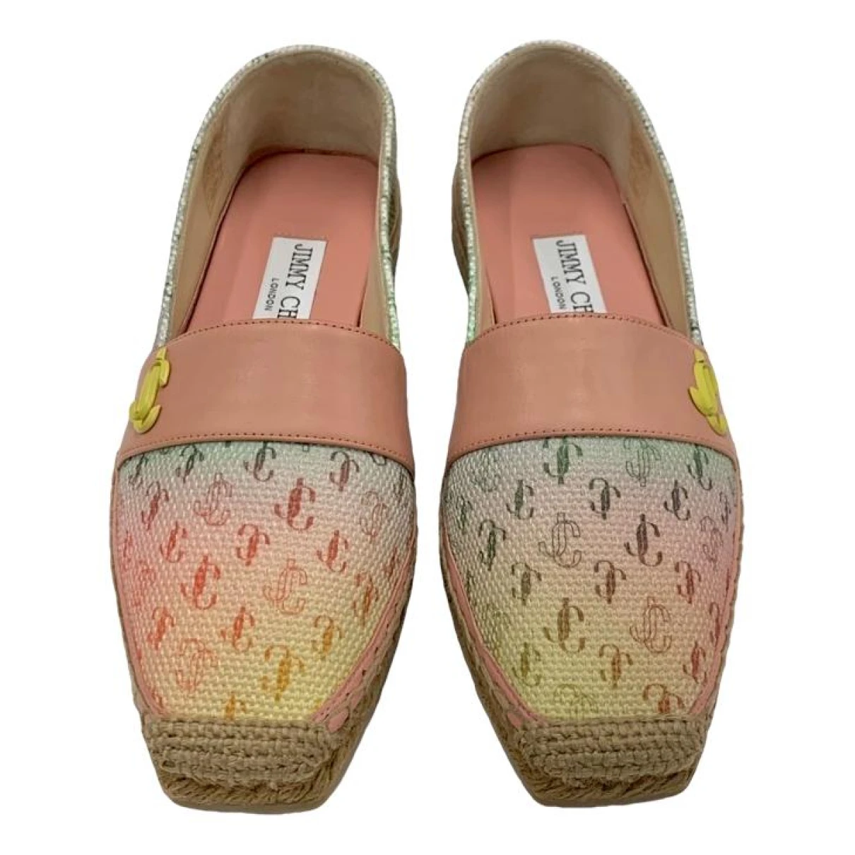 Pre-owned Jimmy Choo Cloth Ballet Flats In Pink