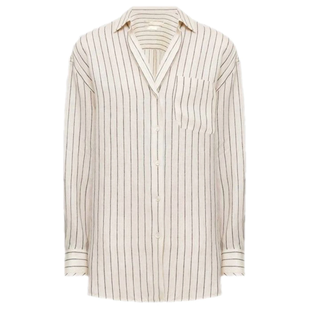 Pre-owned Max Mara Linen Blouse In Beige