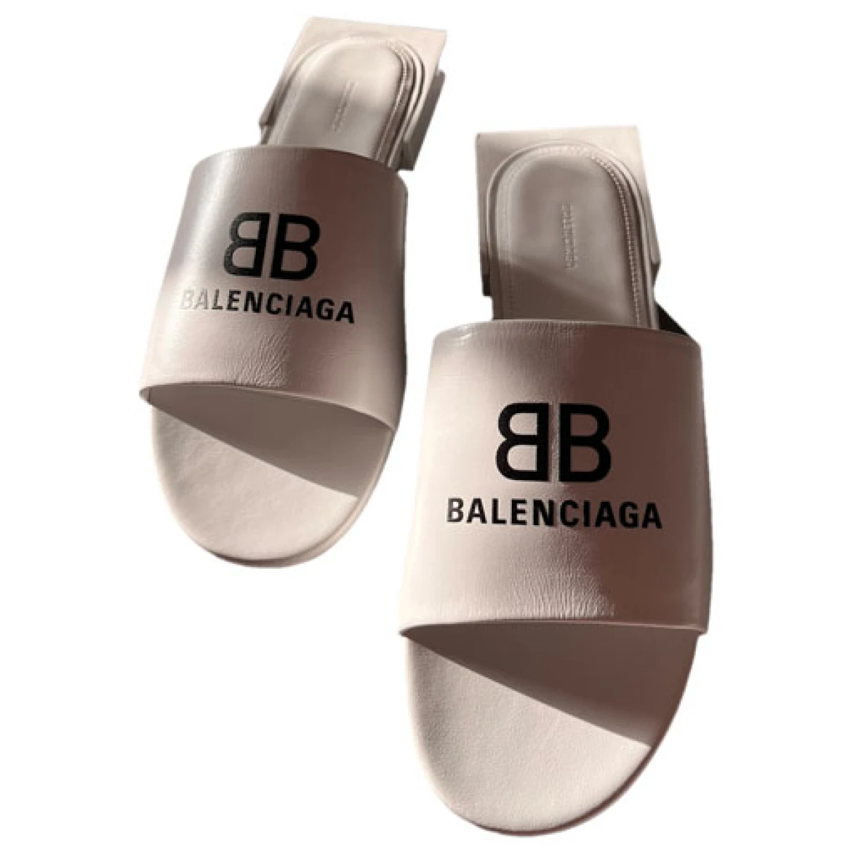 Pre-owned Balenciaga Leather Sandals In White