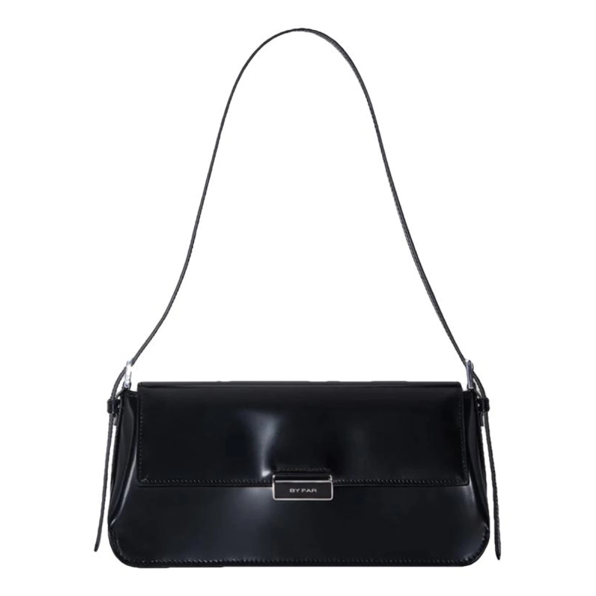 Pre-owned By Far Leather Handbag In Black