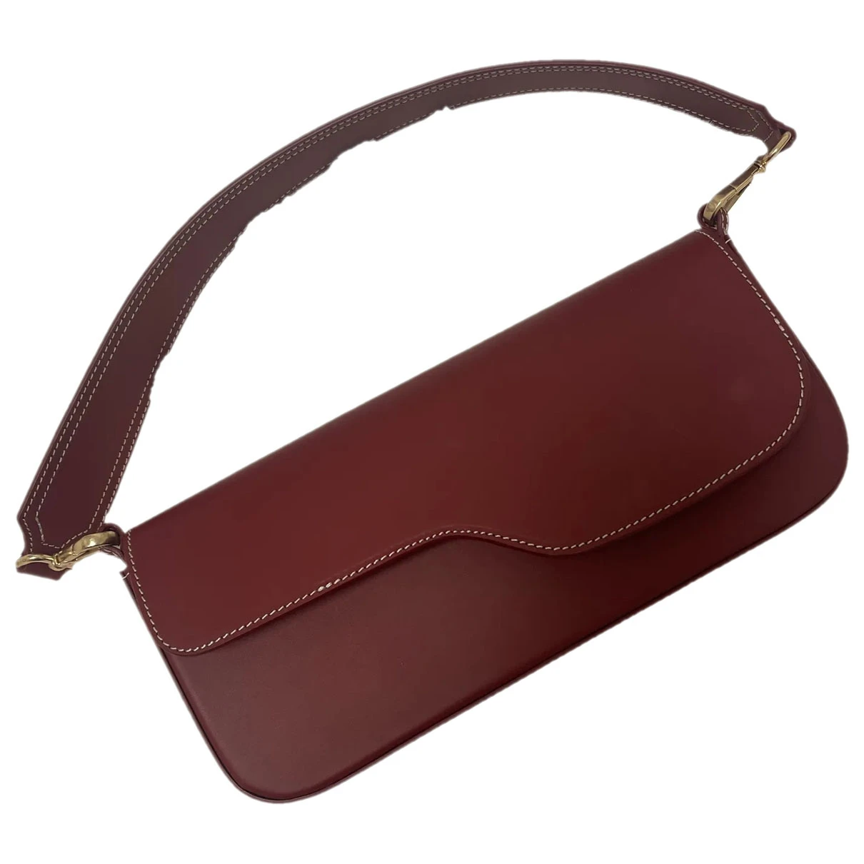 Pre-owned Atp Atelier Leather Handbag In Burgundy