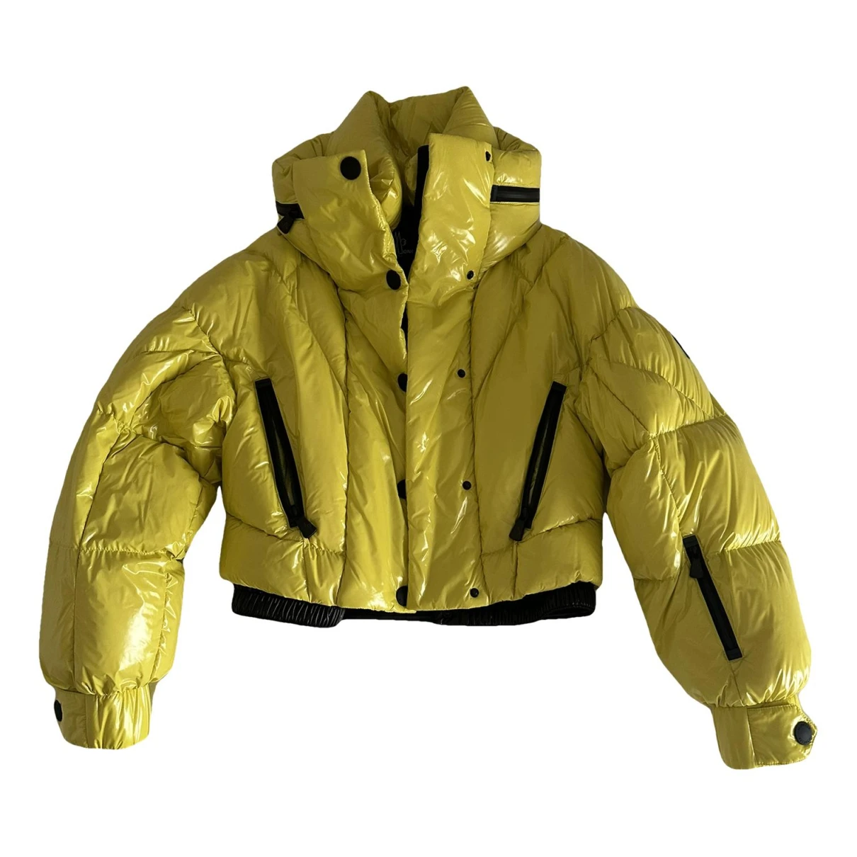 Pre-owned Moncler Vinyl Jacket In Yellow
