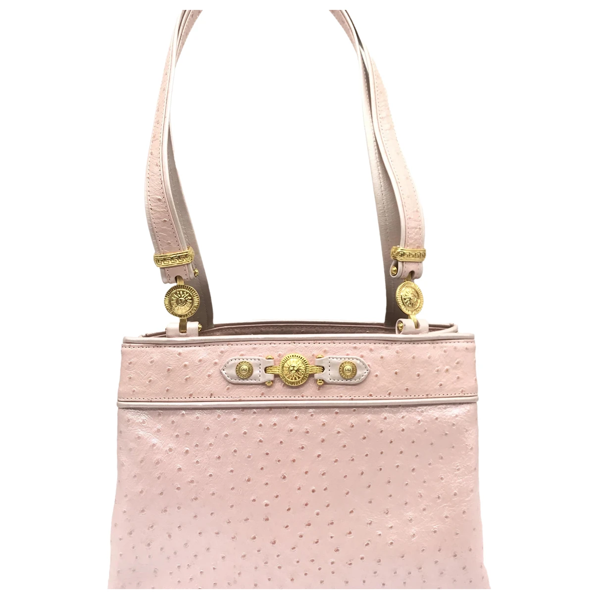 Pre-owned Versace Leather Purse In Pink