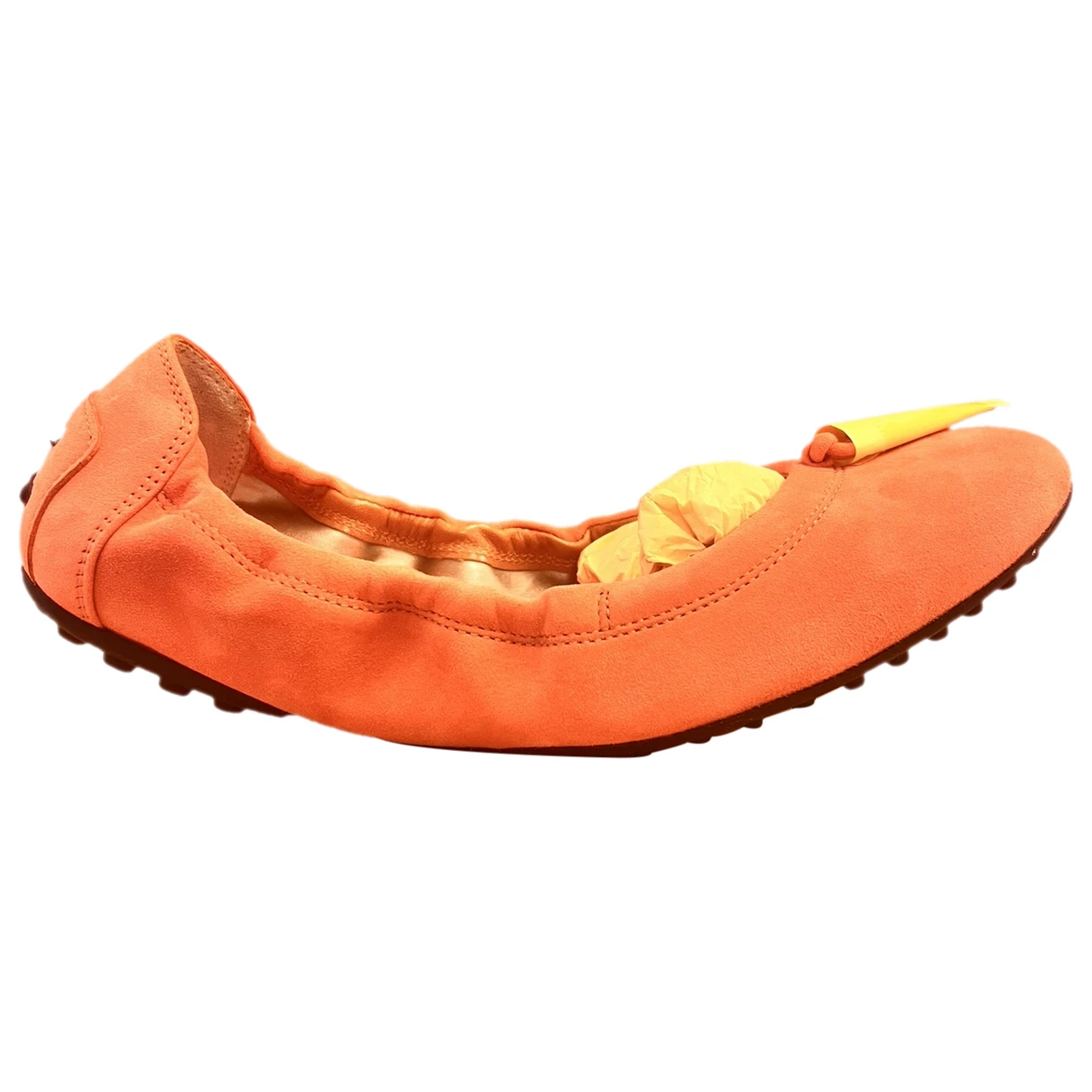 Pre-owned Tod's Ballet Flats In Orange