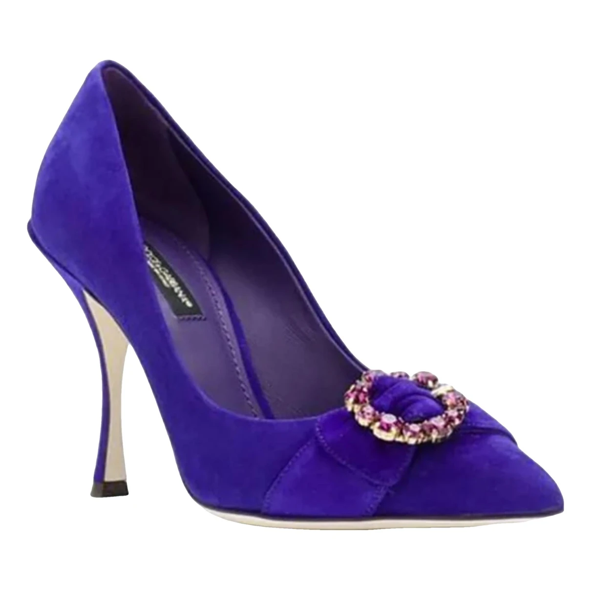 Pre-owned Dolce & Gabbana Dg Amore Heels In Purple