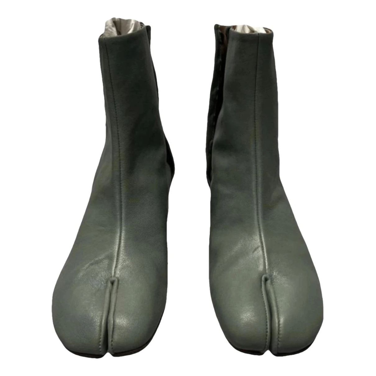Pre-owned Maison Margiela Tabi Leather Ankle Boots In Other