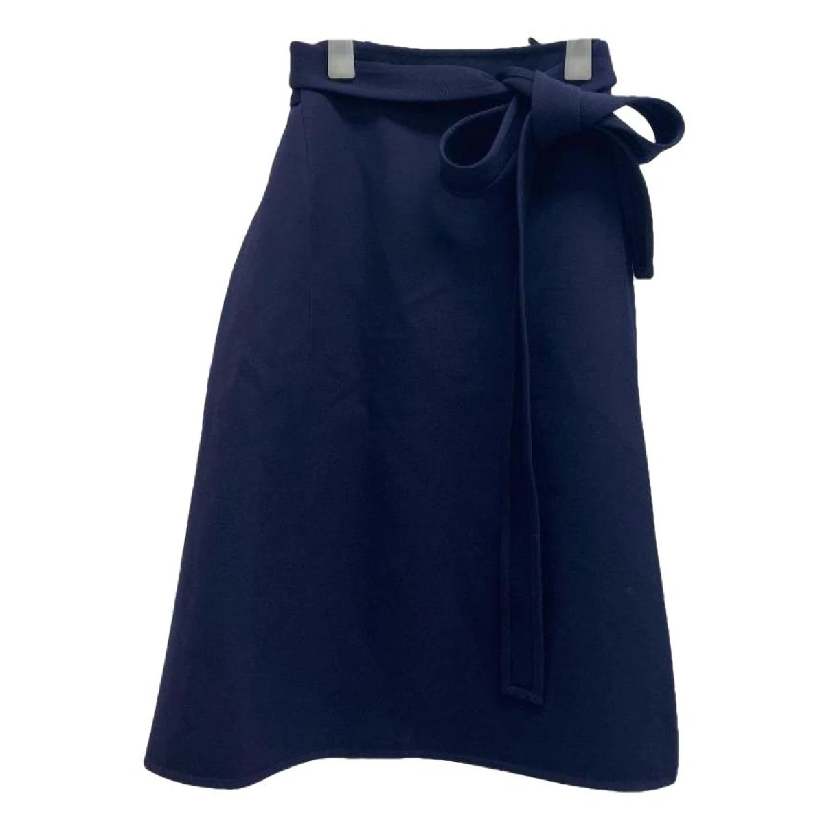 Pre-owned Celine Wool Maxi Skirt In Navy