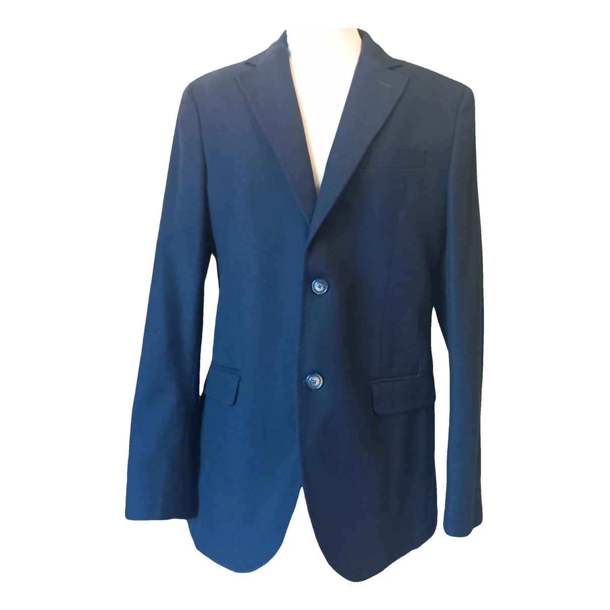 Pre-owned Massimo Dutti Vest In Blue