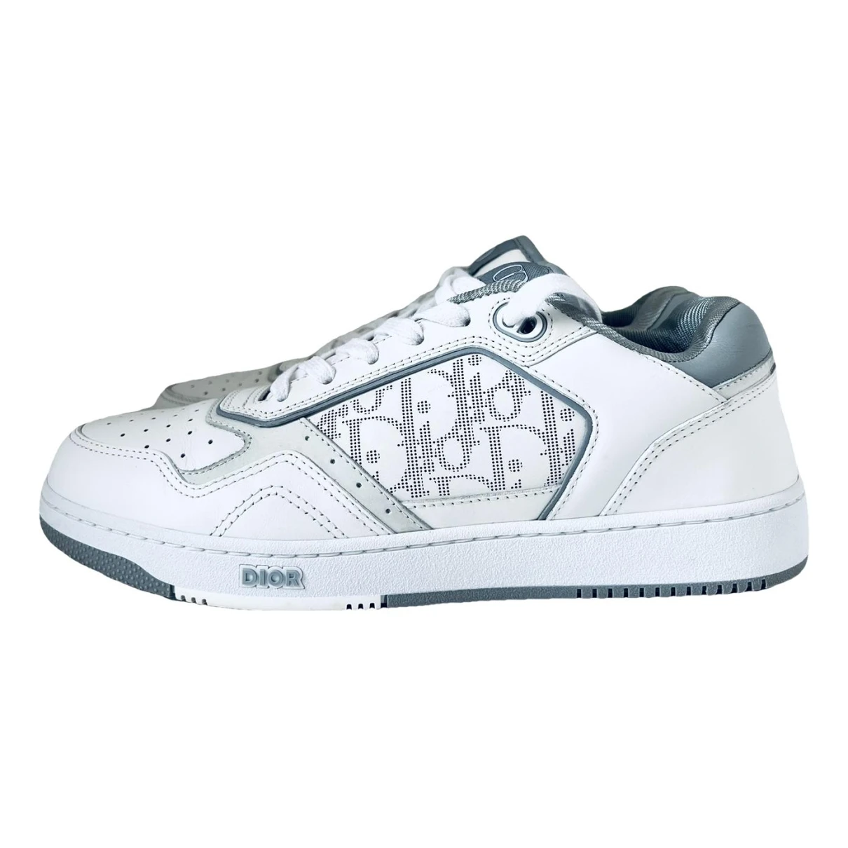 Pre-owned Dior B27 Leather Low Trainers In White