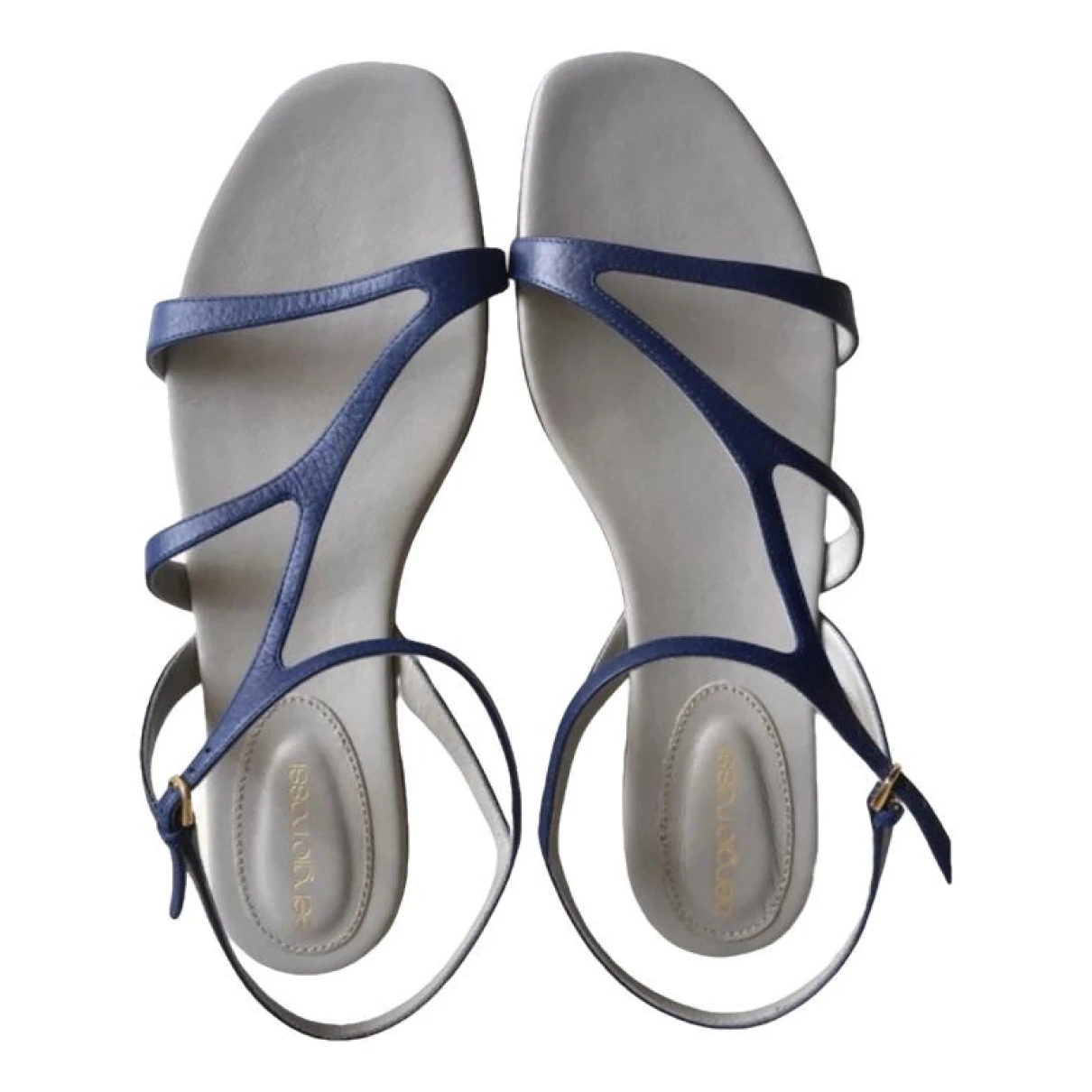 Pre-owned Sergio Rossi Leather Sandals In Blue