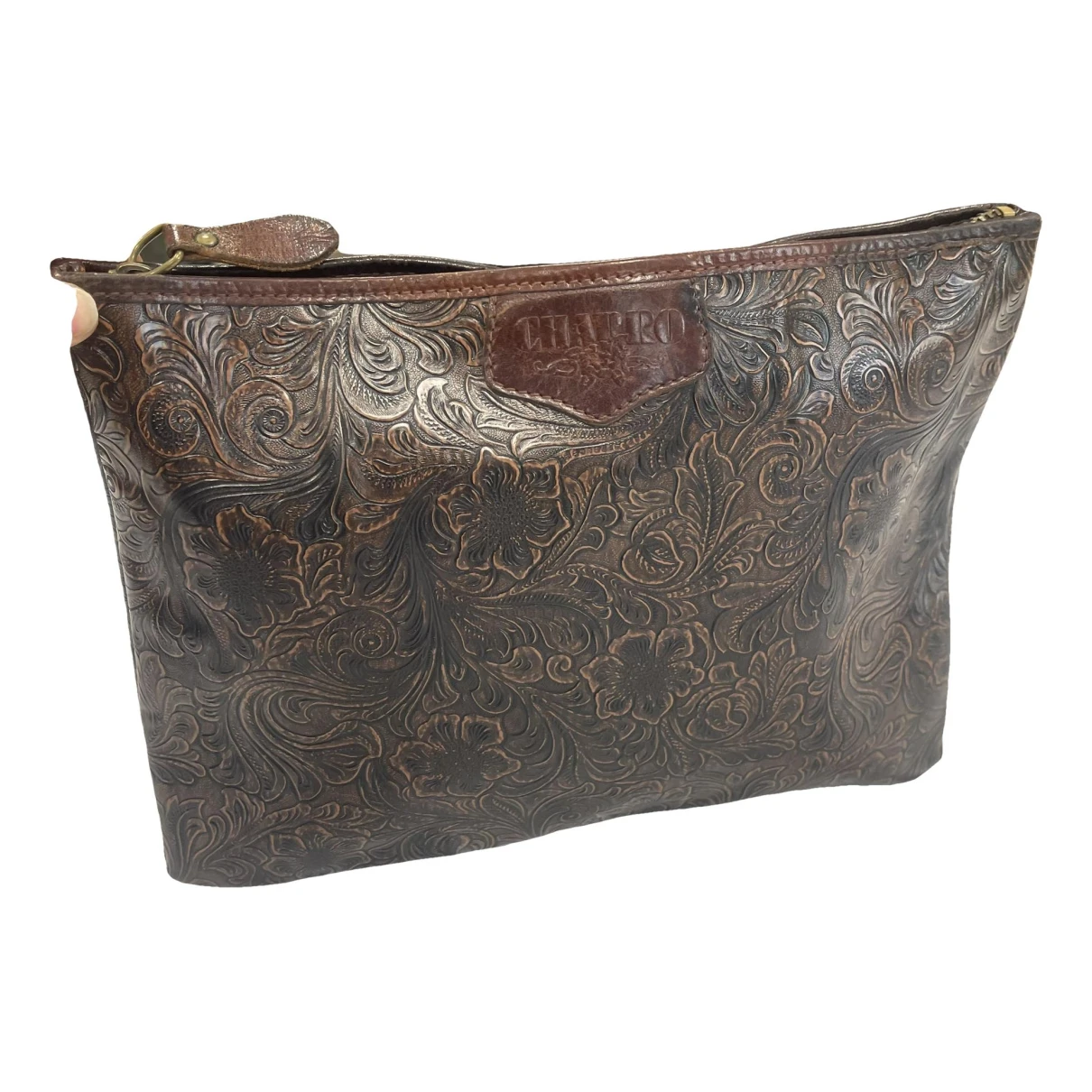 Pre-owned El Charro Leather Clutch Bag In Brown