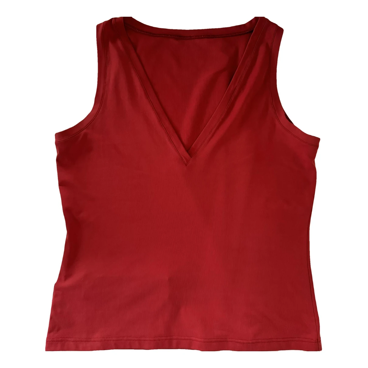 Pre-owned Prada Jersey Top In Red