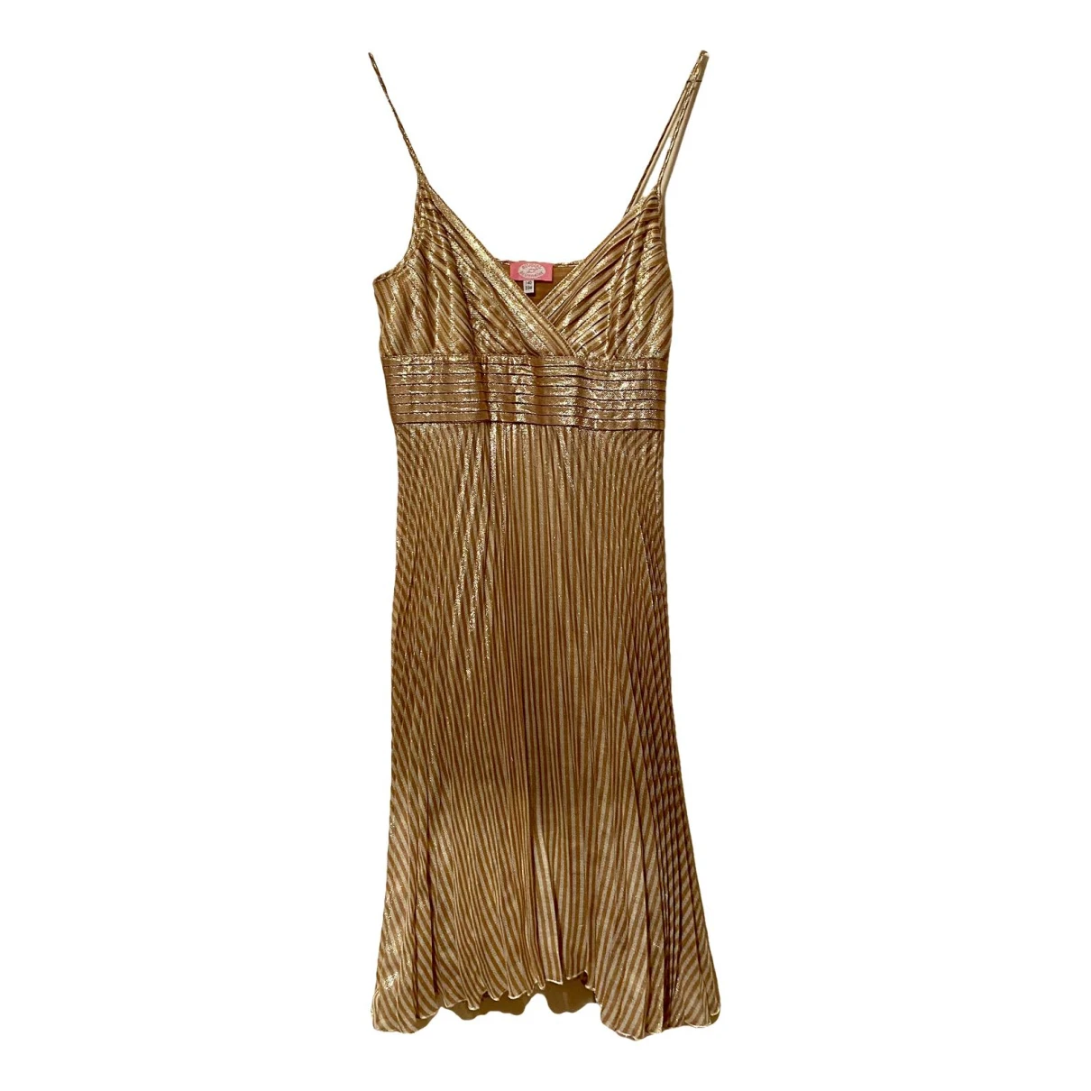 Pre-owned Blumarine Silk Mini Dress In Gold