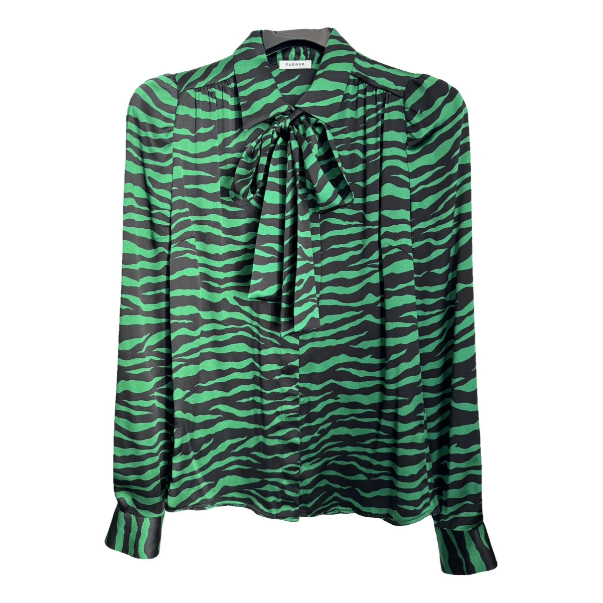 Pre-owned P.a.r.o.s.h Silk Blouse In Green
