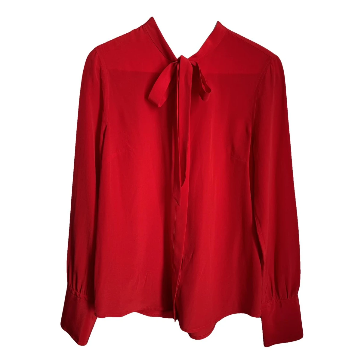 Pre-owned Jcrew Silk Blouse In Red