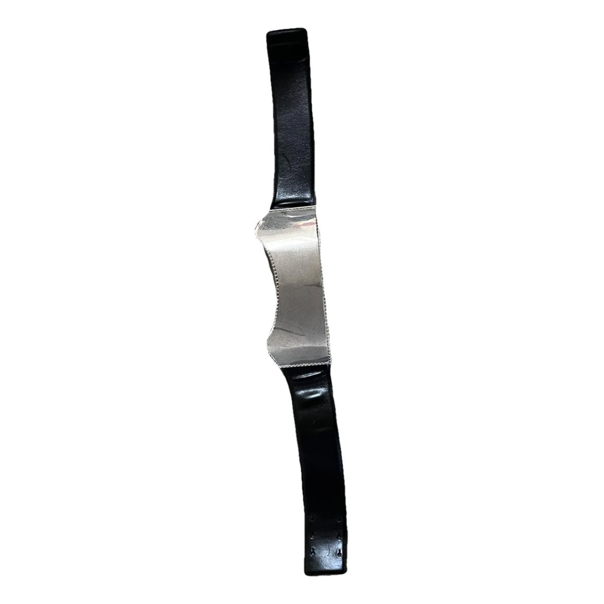 Pre-owned Alexander Mcqueen Leather Belt In Silver