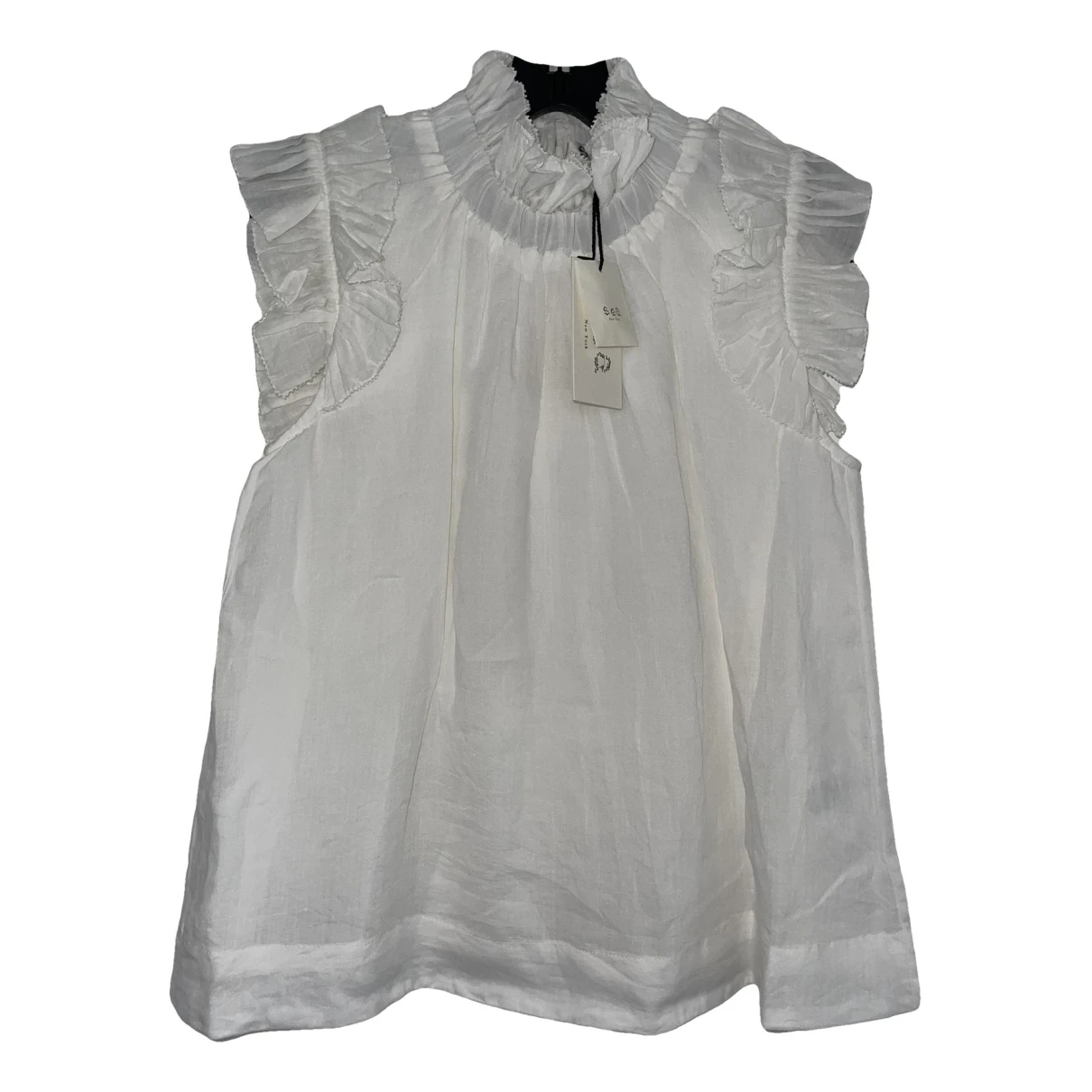 Pre-owned Sea New York Linen Blouse In White