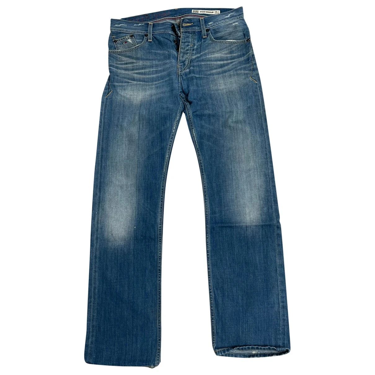 Pre-owned Tommy Hilfiger Straight Jeans In Blue