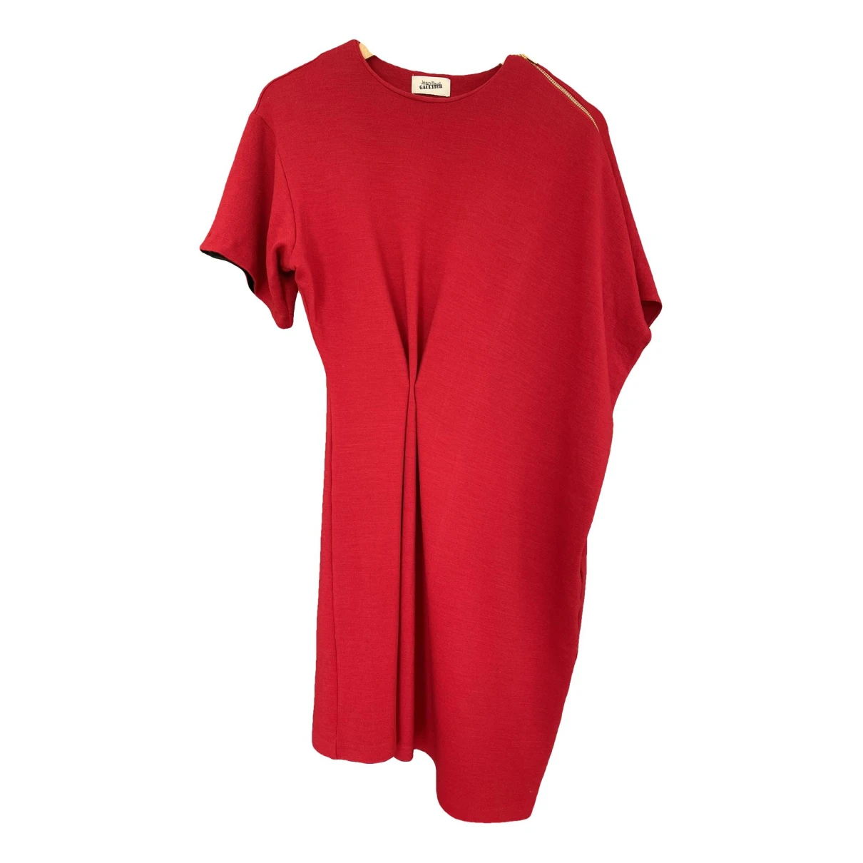 Pre-owned Jean Paul Gaultier Wool Mid-length Dress In Red