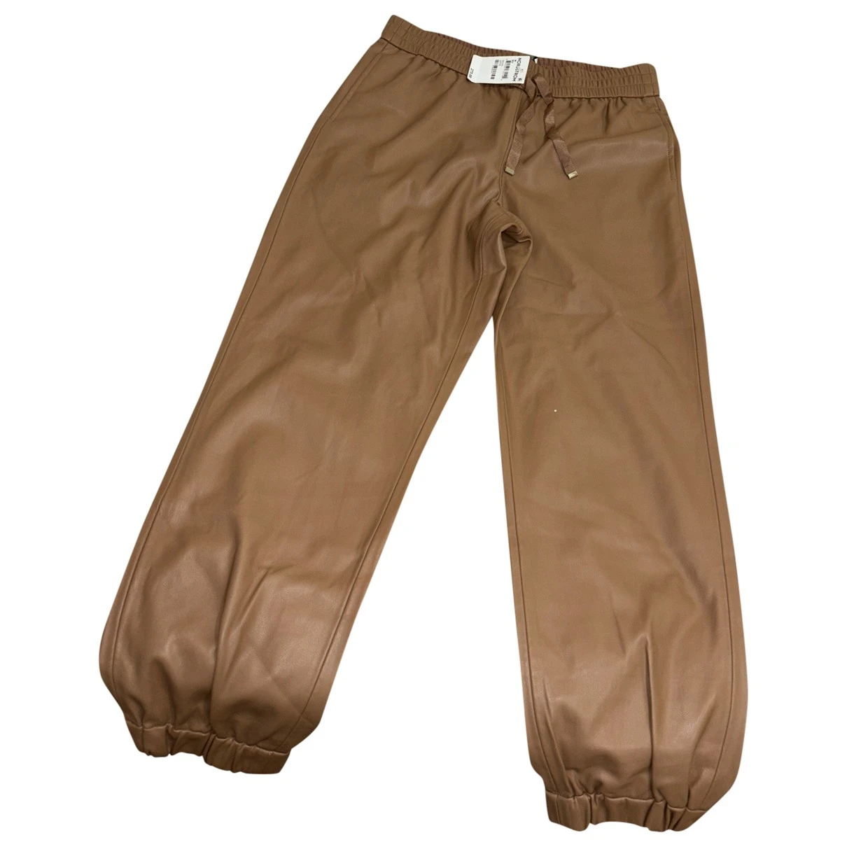 Pre-owned Cami Nyc Vegan Leather Trousers In Brown