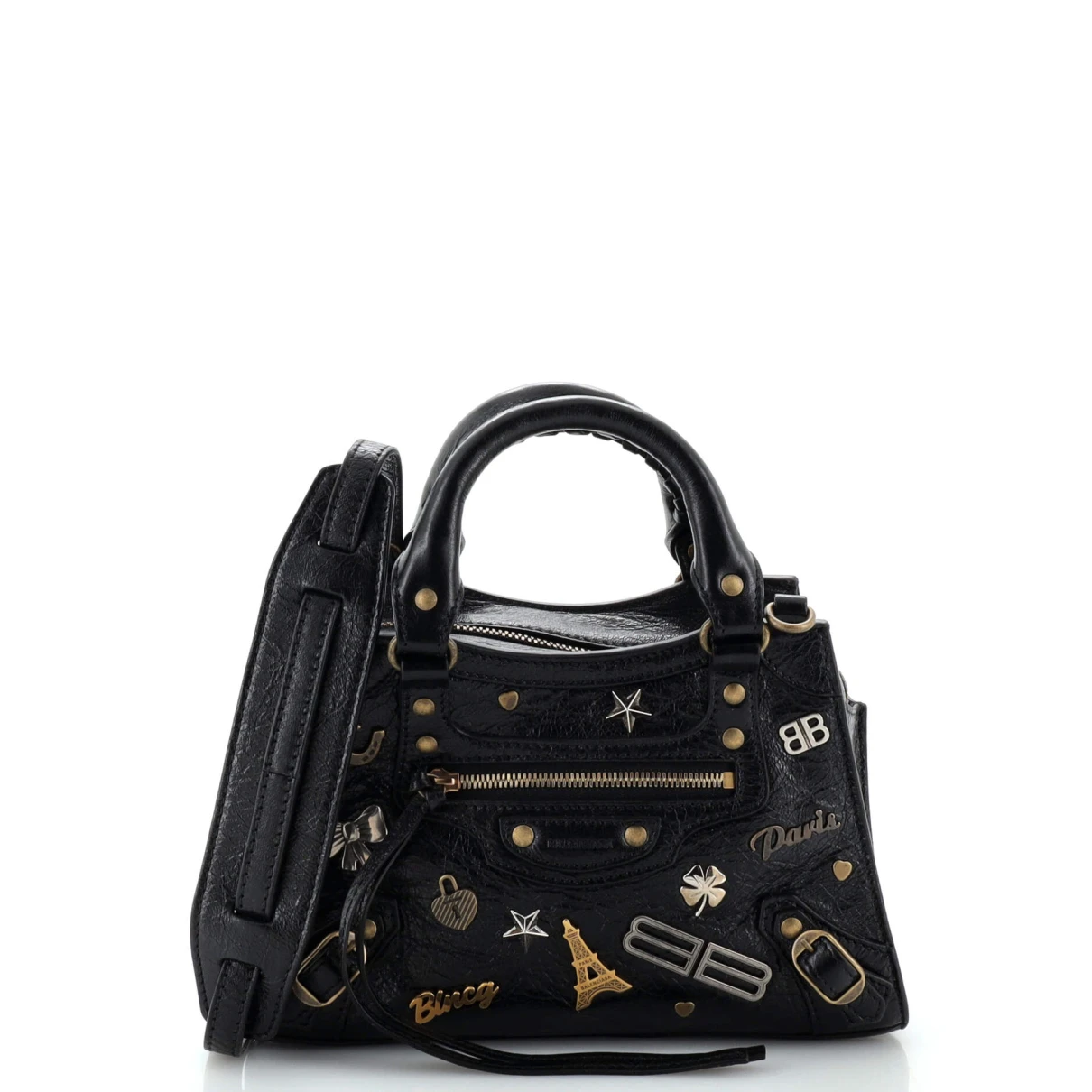 Pre-owned Balenciaga Leather Crossbody Bag In Black