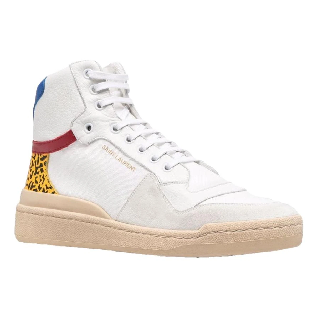 Pre-owned Saint Laurent High Trainers In Multicolour