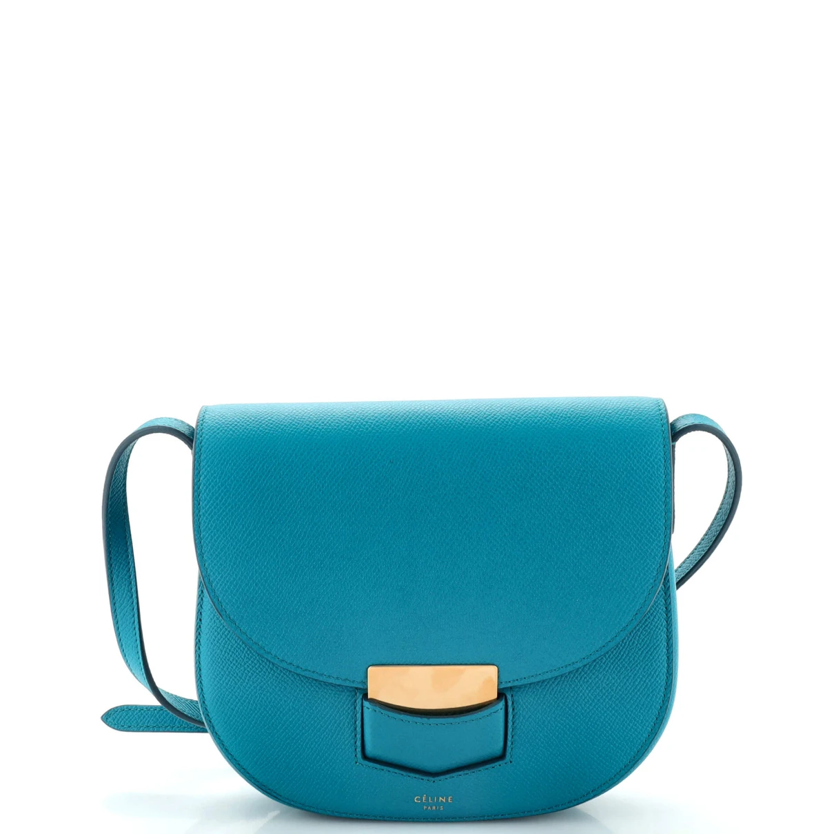 Pre-owned Celine Leather Crossbody Bag In Blue