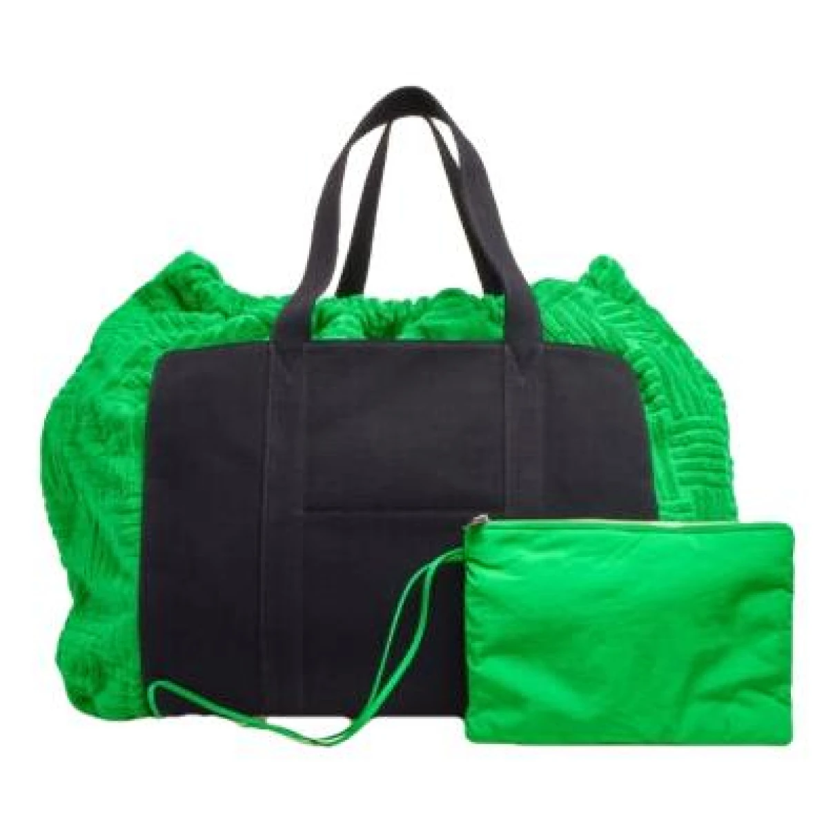 Pre-owned Bottega Veneta Cloth 48h Bag In Green
