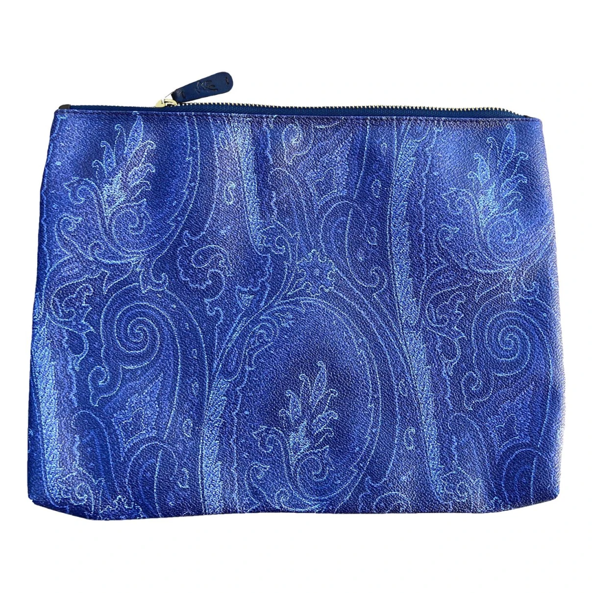 Pre-owned Etro Leather Clutch Bag In Blue